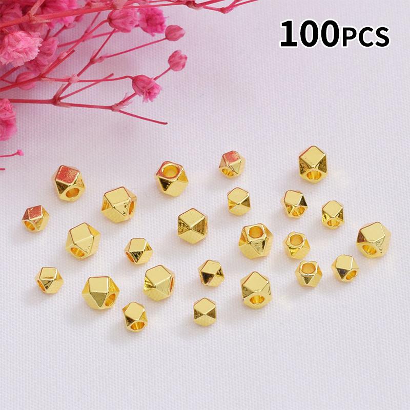 Jewelry Making Classes - 100 STKS Facet Spacer Kralen Verguld