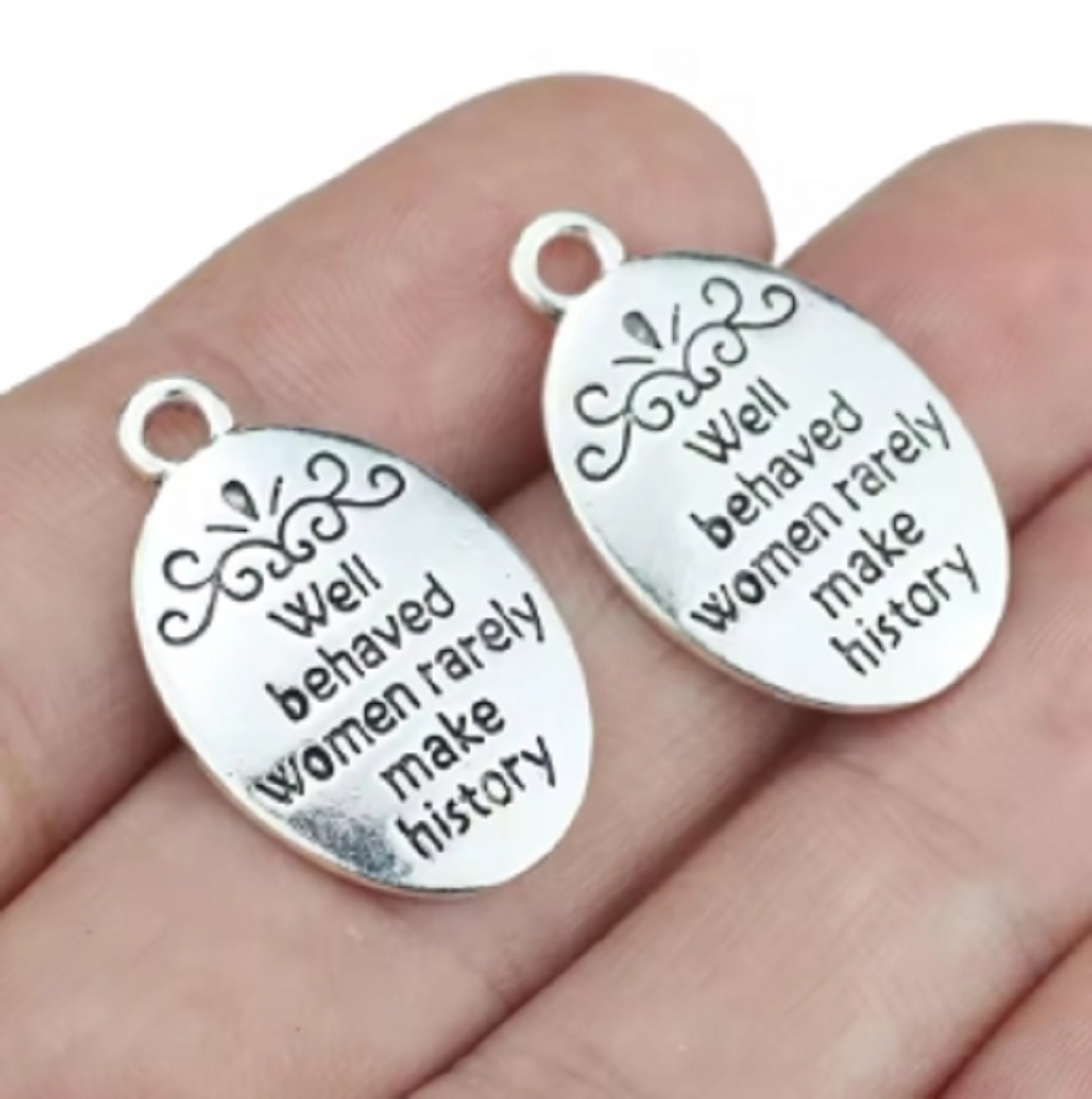 Jewelry Making History - 10 stks/partij Ovale Antiek Verzilverd Brief