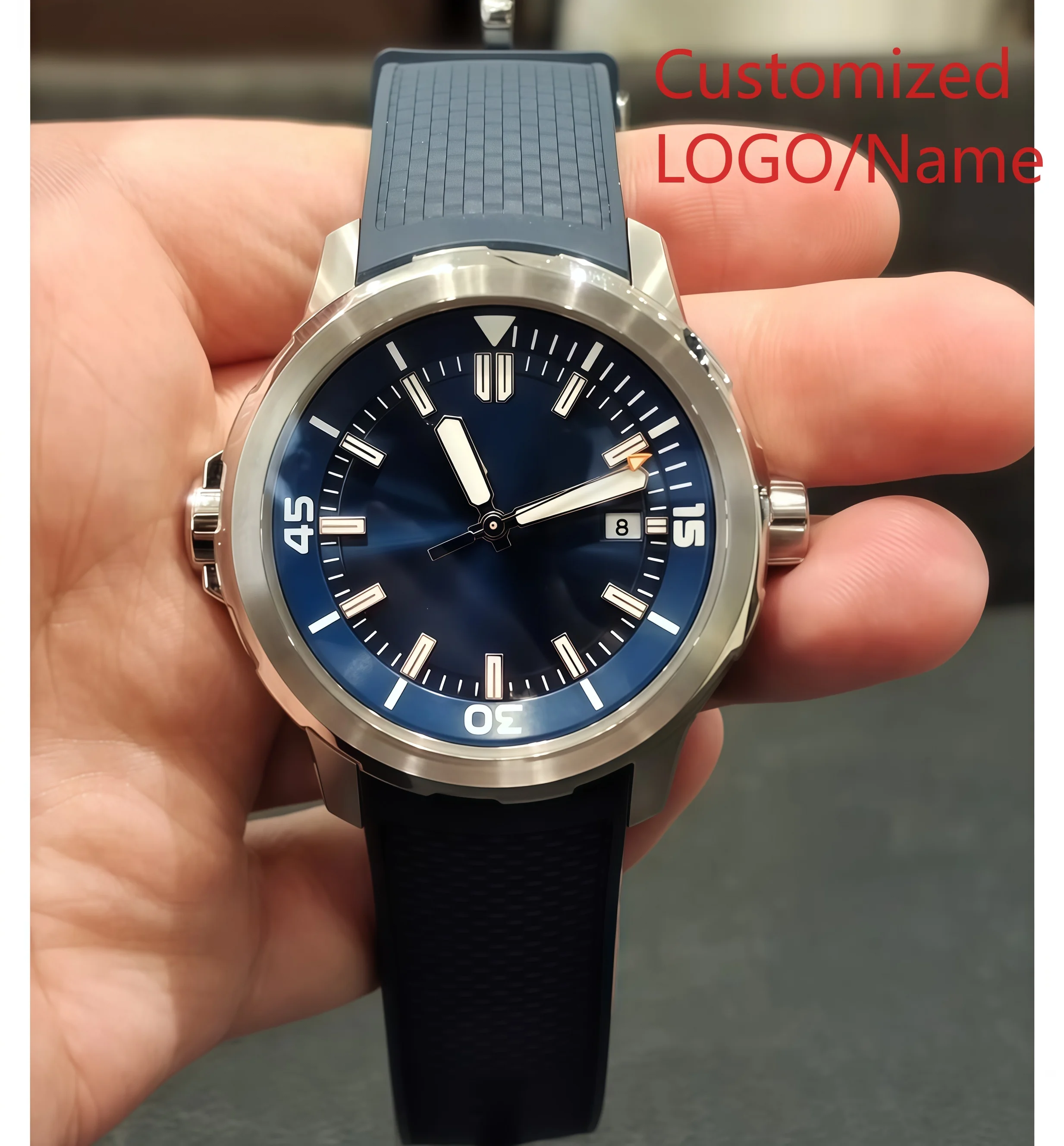 Making Custom Jewelry - A186. Mechanisch herenhorloge, volledig uitgerust, rubberen