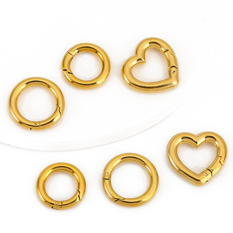 Jewelry Making Rings - 2 Stuks Rvs Sluitingen Hart Ronde