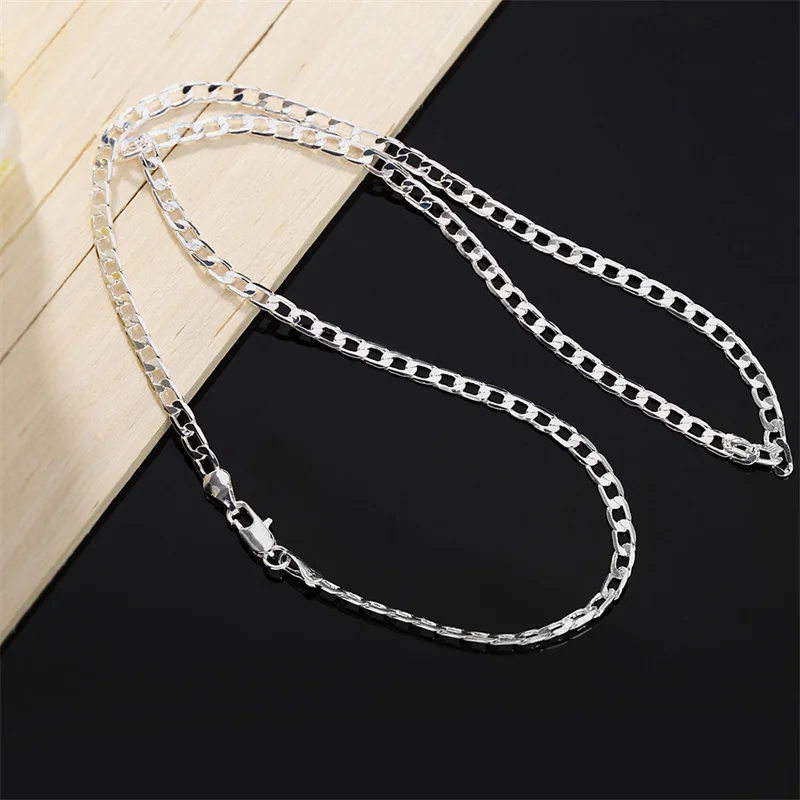 Lobster Clasp Silver - Heren 925 Sterling Zilveren Ketting 2/4/6/8/10/12MM