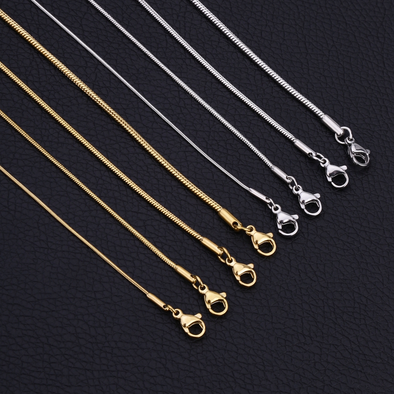 Lobster Clasp Silver - 925 Sterling Zilver Snake Chain Ketting