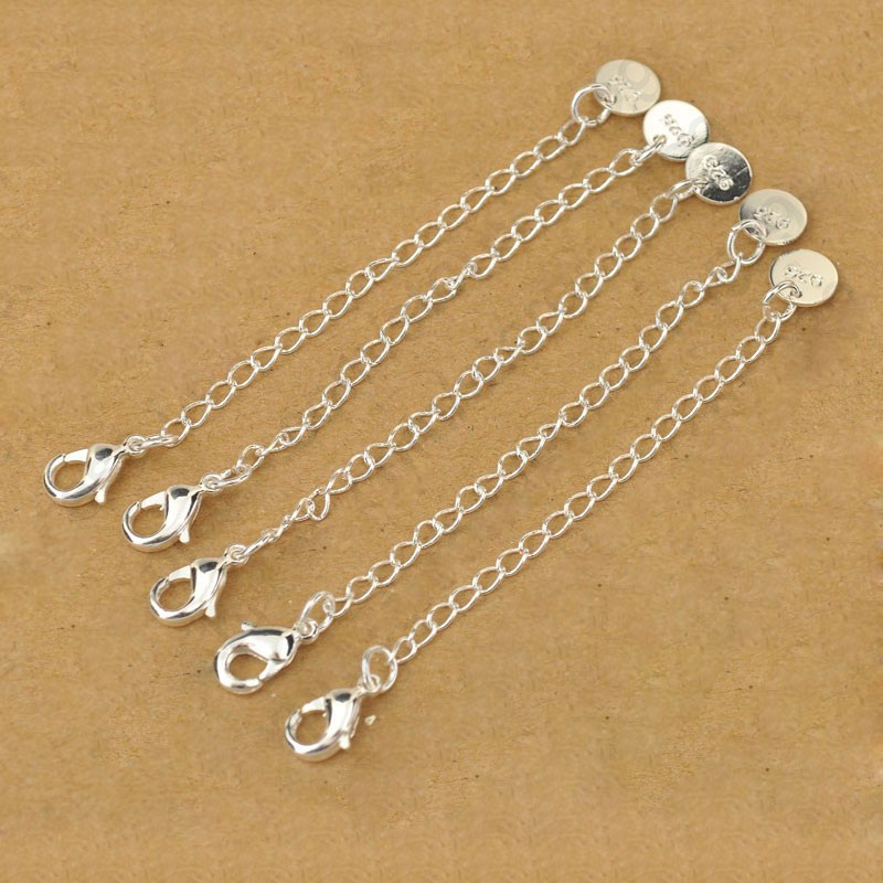 Lobster Clasp Silver - 10X Groothandel Mode Sieraden Onderdelen Verlengkettingen