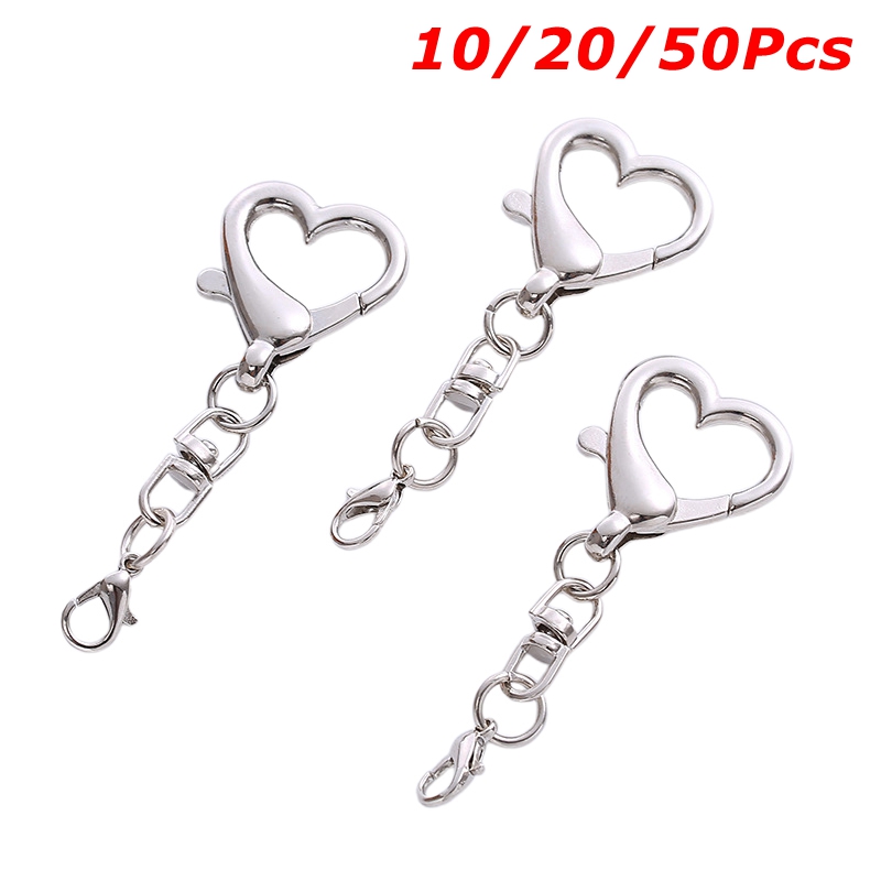 Lobster Clasp Silver - 10/20/50 stuks unieke legering hartvormige sluiting