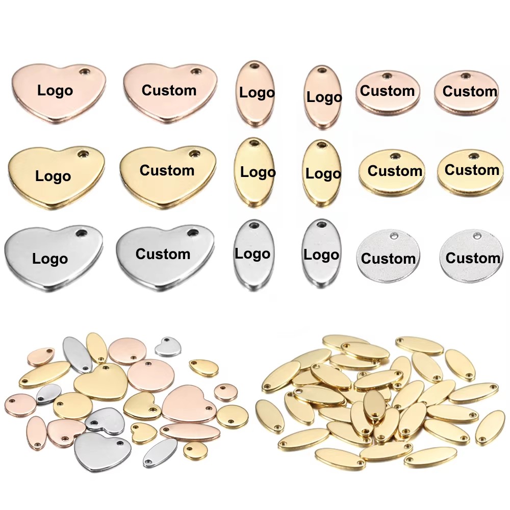 Making Custom Jewelry - 100 stks/partij Aangepaste Laser Graveren LOGO