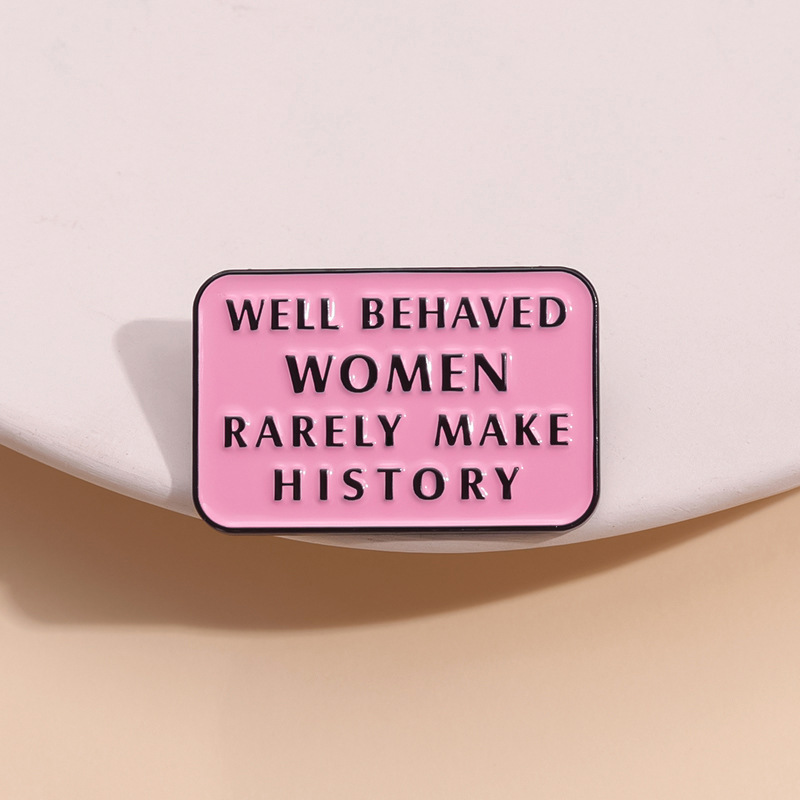 Jewelry Making History - Feministische Emaille Spelden Braaf Vrouwen Maken