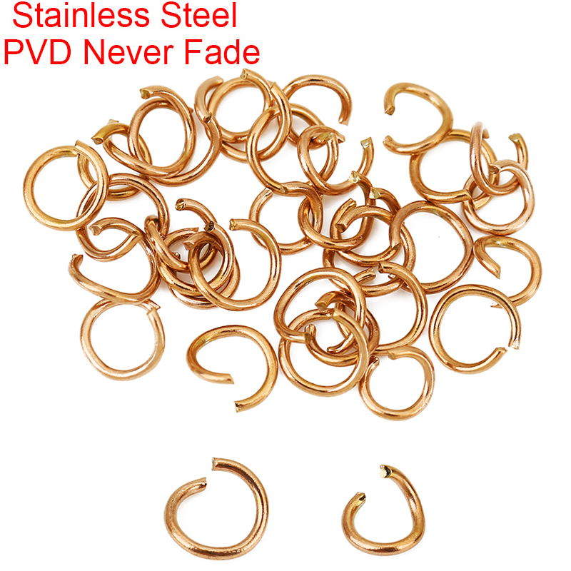 Jewelry Making Looper Tool - 100 stuks rosé gouden geplateerde roestvrijstalen