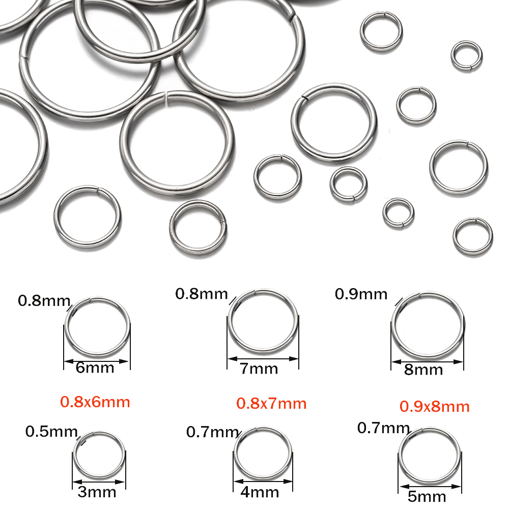 Jewelry Making Looper Tool - 100-200 Stuks 4/5/6/78/9/10Mm Roestvrijstalen Springringen Open