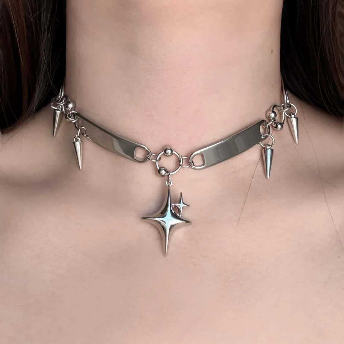 Punk Star Riveted Choker, Rock - Jewelry Making Rings recensie en prijs
