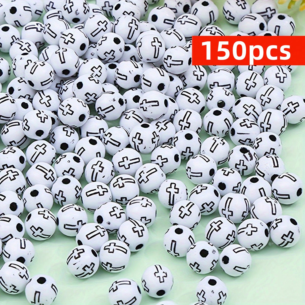 8mm 150 stuks zwart-witte krui - Jewelry Making Business recensie en prijs