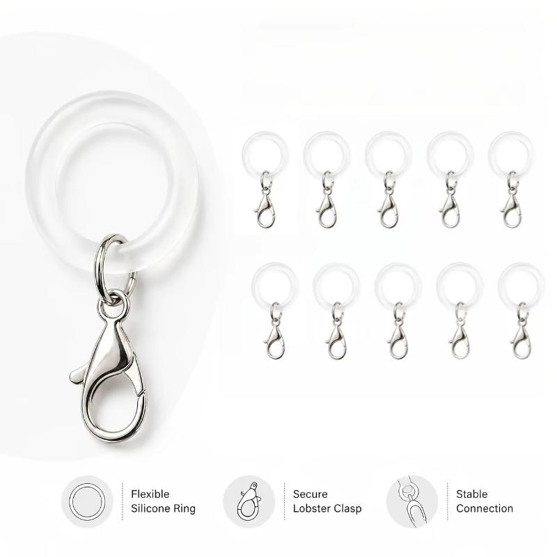 Siliconen paraplugreepringen,  - Lobster Clasp Silver recensie en prijs