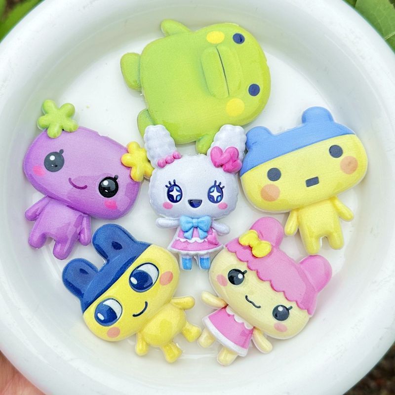 45mm Cartoon Tamagotchi dubbel - Jewelry Making Materials recensie en prijs