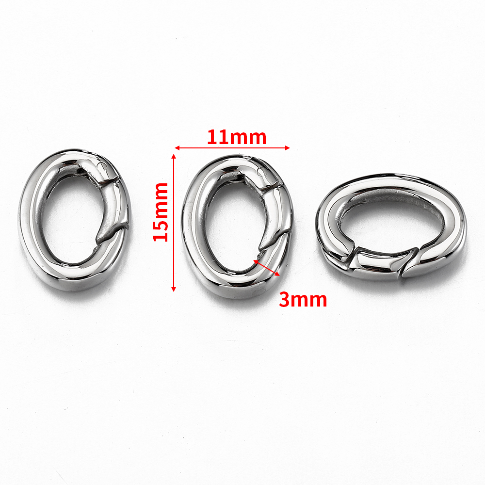 2Pcs/1Pc Rvs Lente Karabijn Ov - Jewelry Making Rings recensie en prijs