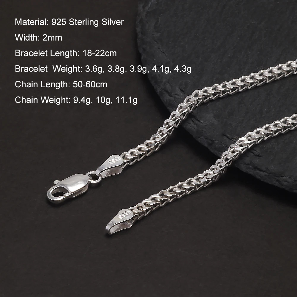 2 mm 925 sterling zilver Franc - Lobster Clasp Silver recensie en prijs