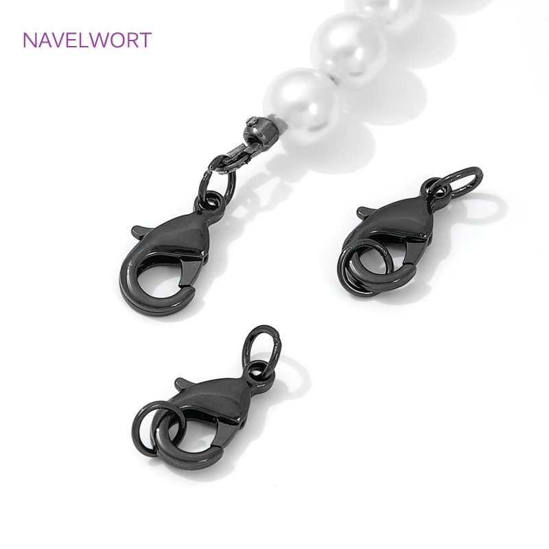 Zwarte kleur messing karabijns - Jewelry Making Chain recensie en prijs